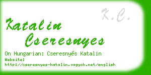 katalin cseresnyes business card