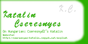 katalin cseresnyes business card